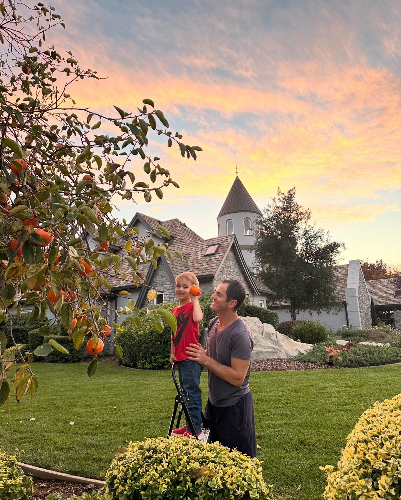 The grounds at sunset