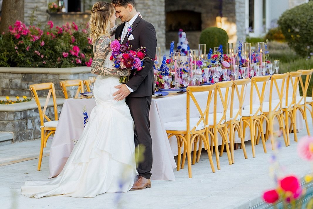 A reception on the terrace